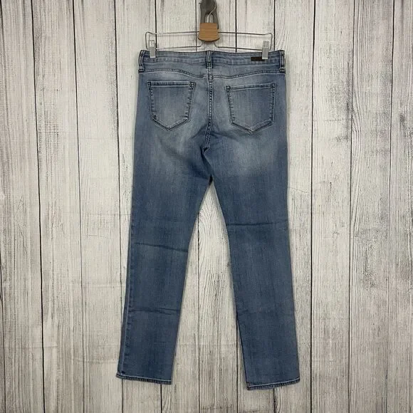 Kut from the Kloth Women's Size 8 Blue Low-Rise Distressed Skinny Jeans - Picture 10 of 10